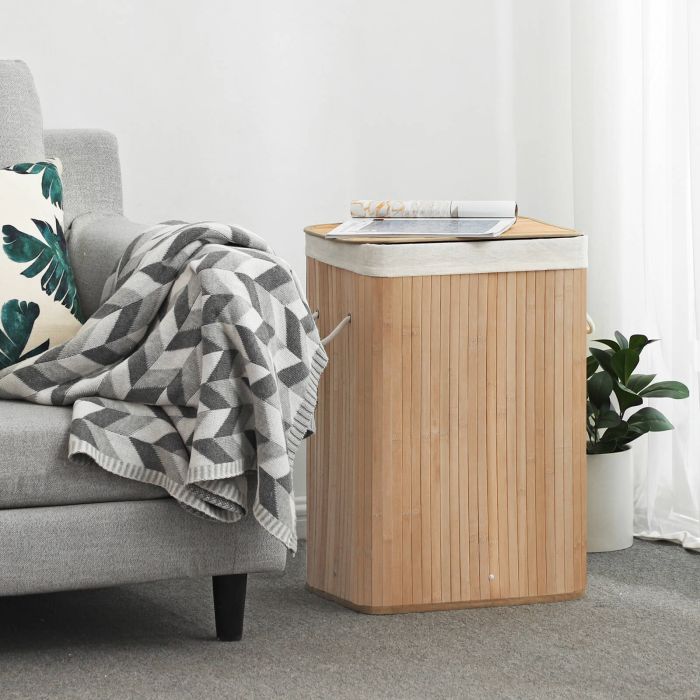 SONGMICS Košara za perilo Bamboo 72L 40 x 30 x 60 cm naravna, LCB10Y SONGMICS Košara za perilo Bamboo 72L 40 x 30 x 60 cm naravna, LCB10Y