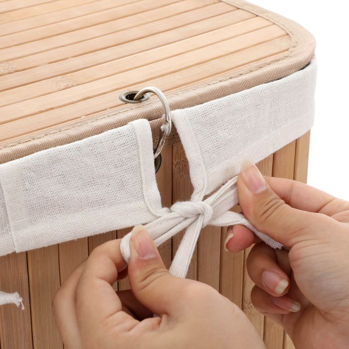 SONGMICS Košara za perilo Bamboo 72L 40 x 30 x 60 cm naravna, LCB10Y SONGMICS Košara za perilo Bamboo 72L 40 x 30 x 60 cm naravna, LCB10Y