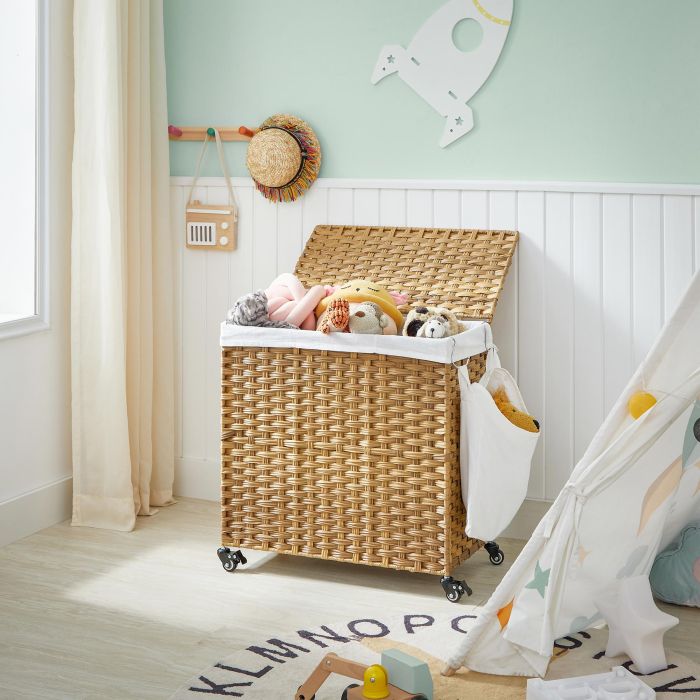 SONGMICS Košara za perilo Bamboo 66 x 33 x 60 cm NARAVNA, LCB363N01 SONGMICS Košara za perilo Bamboo 66 x 33 x 60 cm NARAVNA, LCB363N01