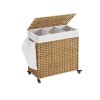 SONGMICS Košara za perilo Bamboo 66 x 33 x 60 cm NARAVNA, LCB363N01 SONGMICS Košara za perilo Bamboo 66 x 33 x 60 cm NARAVNA, LCB363N01