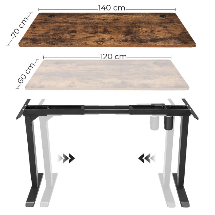 SONGMICS električen Sit/Stand okvir za mizo črn, LSD010B01V1 SONGMICS električen Sit/Stand okvir za mizo črn, LSD010B01V1