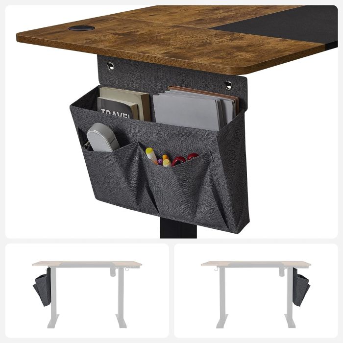 SONGMICS električna Sit/Stand miza z okvirjem črno rustikalna, LSD016X01 SONGMICS električna Sit/Stand miza z okvirjem črno rustikalna, LSD016X01