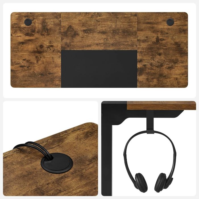SONGMICS električna Sit/Stand miza z okvirjem črno rustikalna, LSD016X01 SONGMICS električna Sit/Stand miza z okvirjem črno rustikalna, LSD016X01