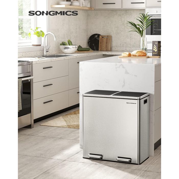 SONGMICS koš za ločevanje odpadkov 2x30L, LTB60NL SONGMICS koš za ločevanje odpadkov 2x30L, LTB60NL