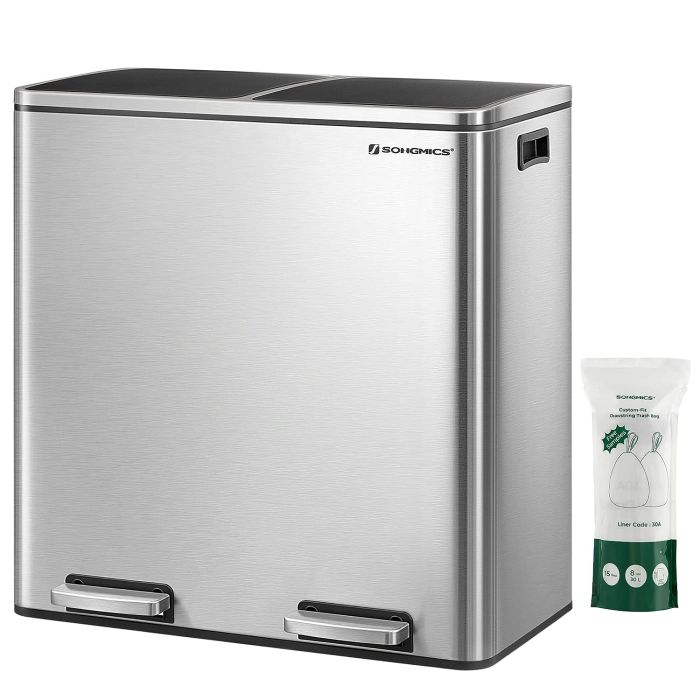 SONGMICS koš za ločevanje odpadkov 2x30L, LTB60NL SONGMICS koš za ločevanje odpadkov 2x30L, LTB60NL