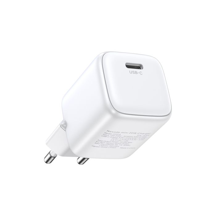 Ugreen Nexode 20W USB C Polnilnik GaN II PD 3.0 - BEL Ugreen Nexode 20W USB C Polnilnik GaN II PD 3.0 - BEL