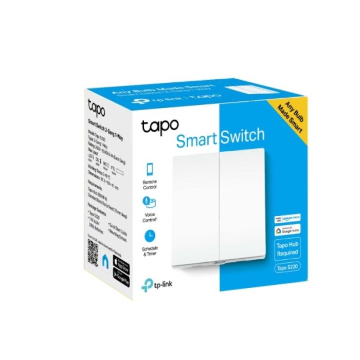 TP-LINK Tapo S220 Smart Light stikalo, 2-Gang 1-Way TP-LINK Tapo S220 Smart Light stikalo, 2-Gang 1-Way