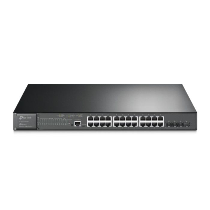 TP-LINK JetStream 24-Port Gigabit PoE+ stikalo z 4-Port 10GE SFP+ L2+ TP-LINK JetStream 24-Port Gigabit PoE+ stikalo z 4-Port 10GE SFP+ L2+