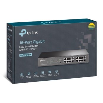 TP-Link mrežno stikalo 16 port Gigabit TL-SG1016PE z 8-Port PoE+ port TP-Link mrežno stikalo 16 port Gigabit TL-SG1016PE z 8-Port PoE+ port