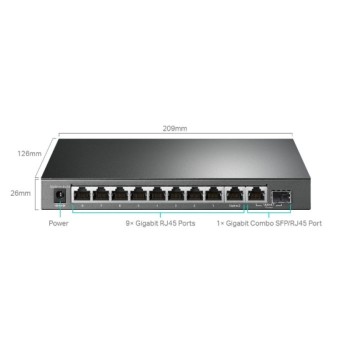 TP-LINK stikalo 10-port Gigabit stikalo z 8-Port PoE+ port