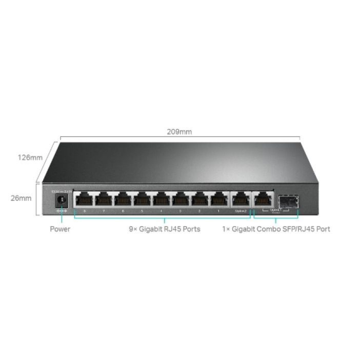 TP-LINK stikalo 10-port Gigabit stikalo z 8-Port PoE+ port TP-LINK stikalo 10-port Gigabit stikalo z 8-Port PoE+ port