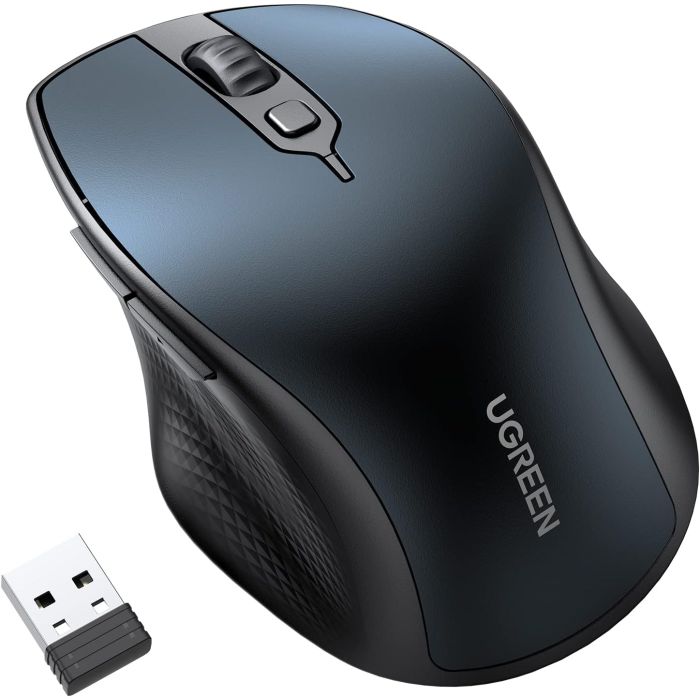 Brezžična miška UGREEN Bluetooth 5.0 in 2,4 Ghz z USB sprejemnikom s 5 gumbi za MacBook, PC, namizni Brezžična miška UGREEN Bluetooth 5.0 in 2,4 Ghz z USB sprejemnikom s 5 gumbi za MacBook, PC, namizni