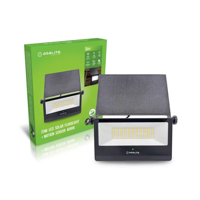 ASALITE LED solarni reflektor 20W 4000K, 1800Lm ASALITE LED solarni reflektor 20W 4000K, 1800Lm