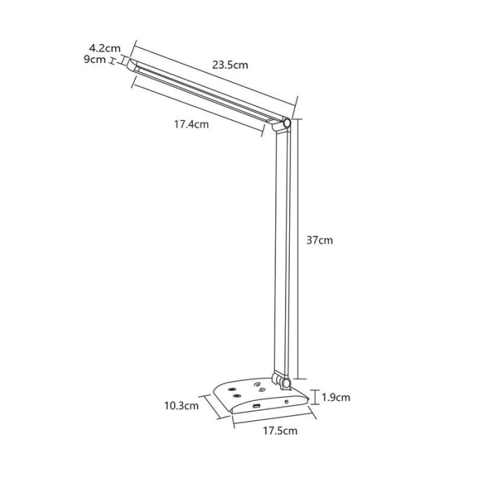 ASALITE namizna LED svetilka z zatemnitvijo 7W 450lm CCT brezžična USB, črna ASALITE namizna LED svetilka z zatemnitvijo 7W 450lm CCT brezžična USB, črna