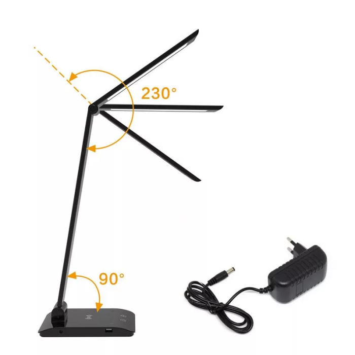 ASALITE namizna LED svetilka z zatemnitvijo 7W 450lm CCT brezžična USB, srebrna ASALITE namizna LED svetilka z zatemnitvijo 7W 450lm CCT brezžična USB, srebrna