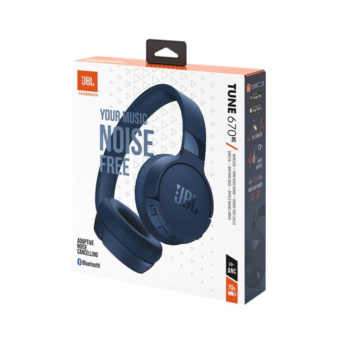 JBL Tune 670NC Bluetooth naglavne brezžične slušalke, modre JBL Tune 670NC Bluetooth naglavne brezžične slušalke, modre