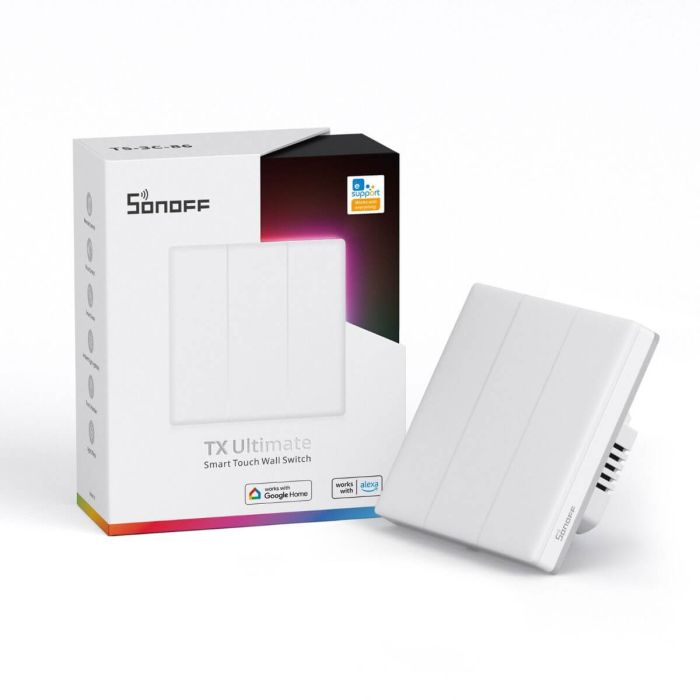 SONOFF pametno stensko stikalo TX Ultimate RGB, Wi-Fi, trojno SONOFF pametno stensko stikalo TX Ultimate RGB, Wi-Fi, trojno