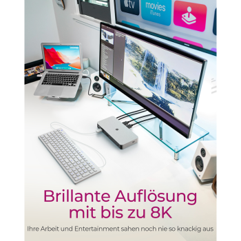 Icybox IB-DK2880-C41 priključna postaja USB4 Type-C z dvojnim video izhodom Icybox IB-DK2880-C41 priključna postaja USB4 Type-C z dvojnim video izhodom