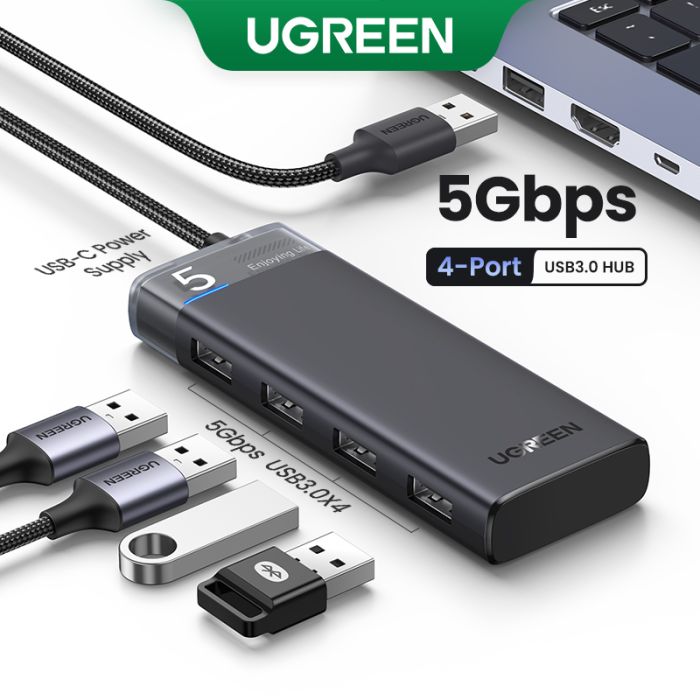 Ugreen USB 3.0 hub s 4 vrati 5Gbps Ugreen USB 3.0 hub s 4 vrati 5Gbps