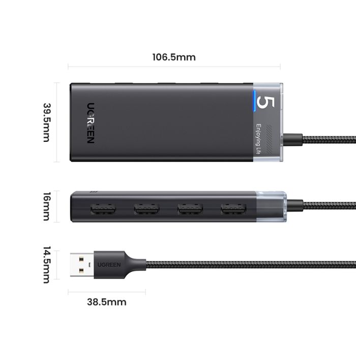 Ugreen USB 3.0 hub s 4 vrati 5Gbps Ugreen USB 3.0 hub s 4 vrati 5Gbps
