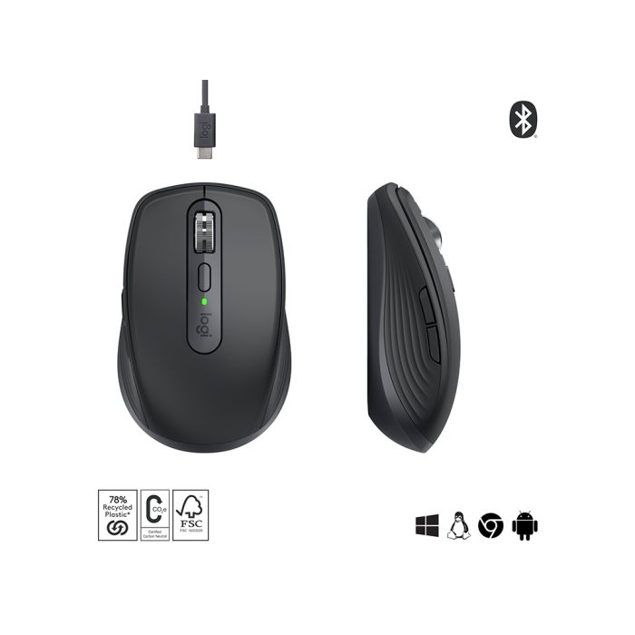 Logitech miška MX Anywhere 3S Bluetooth, DarkField laser Logitech miška MX Anywhere 3S Bluetooth, DarkField laser