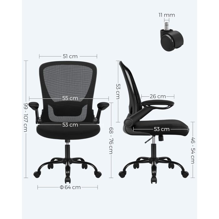 SONGMICS pisarniški stol OBN37BKV2 SONGMICS pisarniški stol OBN37BKV2