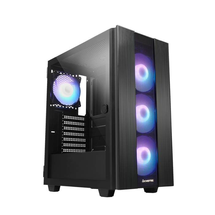 Chieftec GS-02B-OP HUNTER 2 A-RGB USB Type-C ATX ohišje, črno Chieftec GS-02B-OP HUNTER 2 A-RGB USB Type-C ATX ohišje, črno