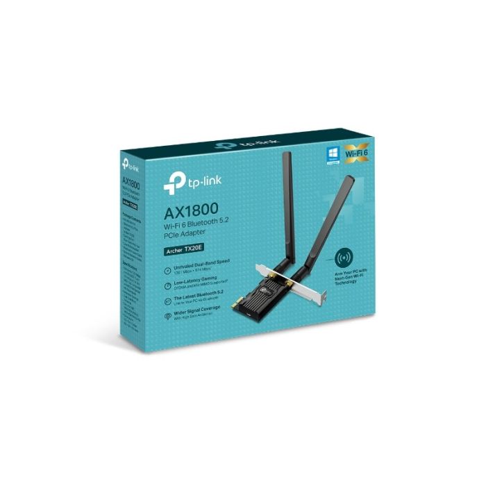 TP-LINK AX1800 Wi-Fi 6 Bluetooth 5.2 PCI-E Adapter TP-LINK AX1800 Wi-Fi 6 Bluetooth 5.2 PCI-E Adapter