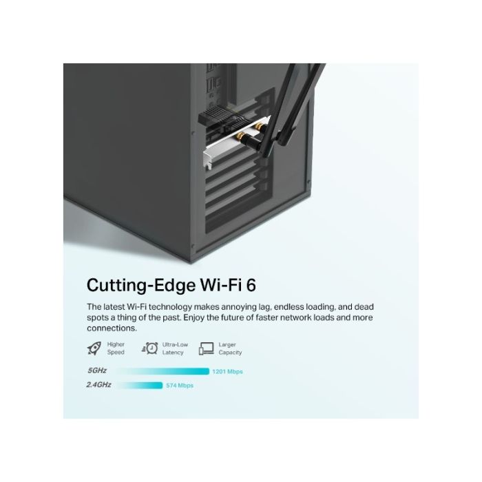 TP-LINK AX1800 Wi-Fi 6 Bluetooth 5.2 PCI-E Adapter TP-LINK AX1800 Wi-Fi 6 Bluetooth 5.2 PCI-E Adapter