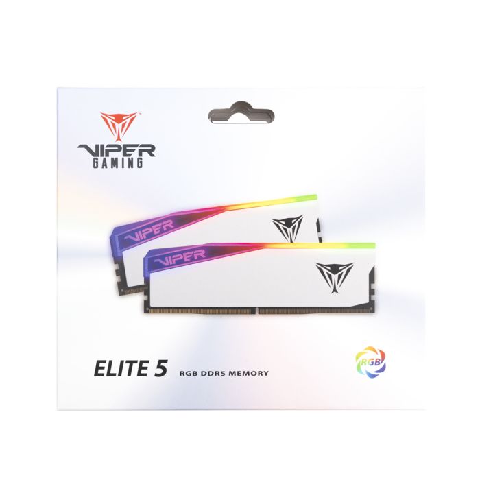 Patriot Viper Elite 5 RGB Kit 32GB (2x16GB) DDR5-6200 DIMM PC5-49600 CL42, 1.35V Patriot Viper Elite 5 RGB Kit 32GB (2x16GB) DDR5-6200 DIMM PC5-49600 CL42, 1.35V