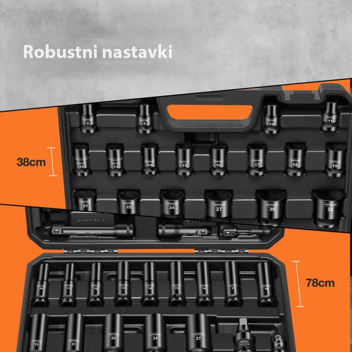 VonHaus komplet 40 kosov udarnih vtičnikov 3500318 VonHaus komplet 40 kosov udarnih vtičnikov 3500318