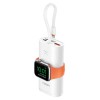 VEGER prenosna baterija MagFan 10000 mAh, vgrajen kabel in Apple Watch polnilnik, bela VEGER prenosna baterija MagFan 10000 mAh, vgrajen kabel in Apple Watch polnilnik, bela