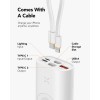 VEGER prenosna baterija MagFan 10000 mAh, vgrajen kabel in Apple Watch polnilnik, bela VEGER prenosna baterija MagFan 10000 mAh, vgrajen kabel in Apple Watch polnilnik, bela