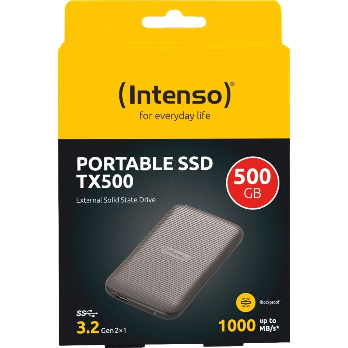 Intenso 500GB SSD TX500 1000MB/s USB 3.2 Intenso 500GB SSD TX500 1000MB/s USB 3.2