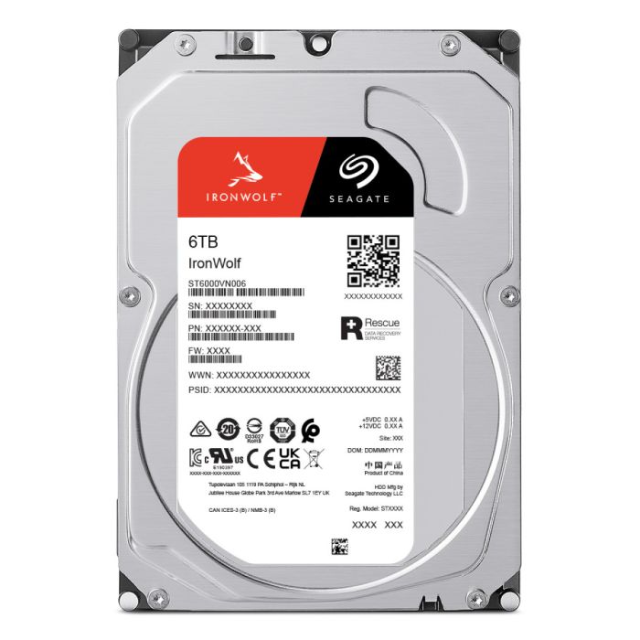 Seagate 6TB IronWolf 3,5 SATA 6Gb/s 5400rpm 256MB HDD disk Seagate 6TB IronWolf 3,5 SATA 6Gb/s 5400rpm 256MB HDD disk