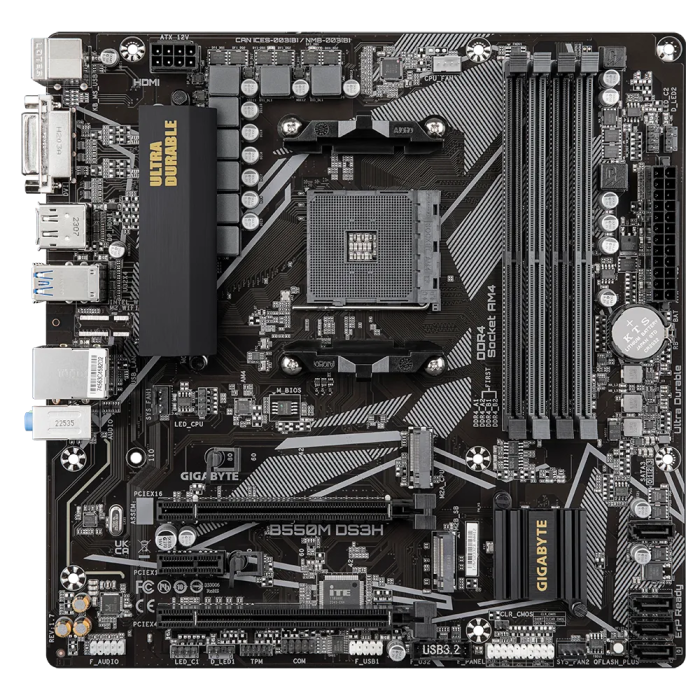 GIGABYTE B550M DS3H, DDR4, SATA3, USB3.2Gen1, HDMI, AM4 mATX GIGABYTE B550M DS3H, DDR4, SATA3, USB3.2Gen1, HDMI, AM4 mATX