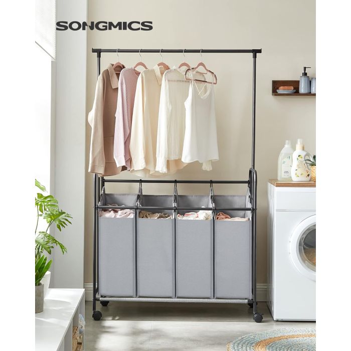SONGMICS Košara za perilo s 4 predelki RLS44GS SONGMICS Košara za perilo s 4 predelki RLS44GS