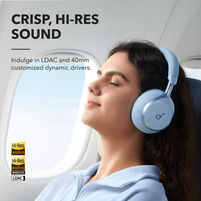 Anker Soundcore Space One naglavne Bluetooth slušalke, modre Anker Soundcore Space One naglavne Bluetooth slušalke, modre