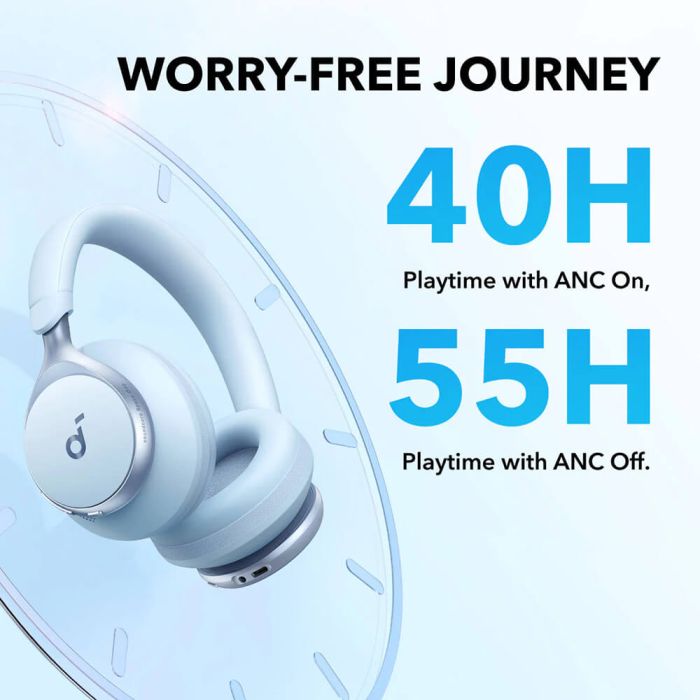 Anker Soundcore Space One naglavne Bluetooth slušalke, modre Anker Soundcore Space One naglavne Bluetooth slušalke, modre