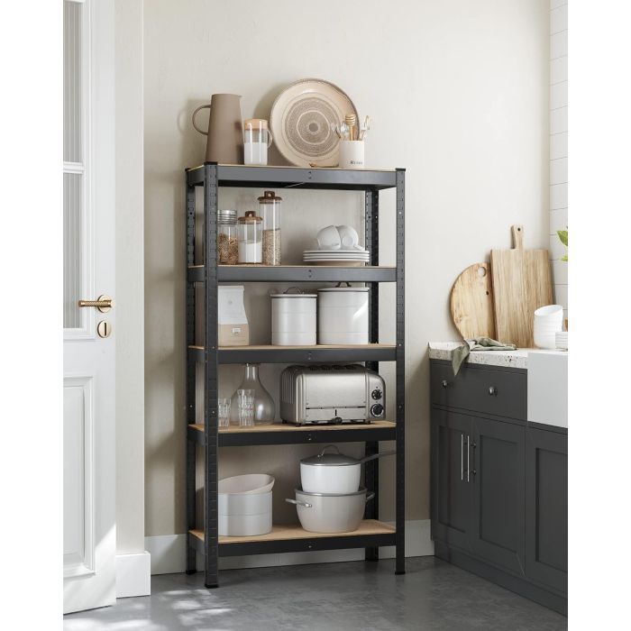 SONGMICS Regal 30 x 75 x 150 cm rjavo-črna,GLR030B21 SONGMICS Regal 30 x 75 x 150 cm rjavo-črna,GLR030B21
