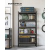 SONGMICS Regal 30 x 75 x 150 cm rjavo-črna,GLR030B21 SONGMICS Regal 30 x 75 x 150 cm rjavo-črna,GLR030B21