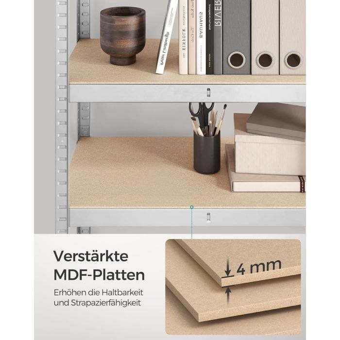 SONGMICS Regal 30 x 75 x 150 cm rjavo-srebrn,-GLR030E01 SONGMICS Regal 30 x 75 x 150 cm rjavo-srebrn,-GLR030E01