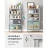 SONGMICS Regal 30 x 75 x 150 cm rjavo-srebrn,-GLR030E01 SONGMICS Regal 30 x 75 x 150 cm rjavo-srebrn,-GLR030E01