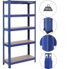 SONGMICS Regal 150 x 75 x 30 cm rjavo-moder,GLR30Q SONGMICS Regal 150 x 75 x 30 cm rjavo-moder,GLR30Q