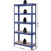SONGMICS Regal 150 x 75 x 30 cm rjavo-moder,GLR30Q SONGMICS Regal 150 x 75 x 30 cm rjavo-moder,GLR30Q