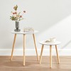 SONGMICS Miza 2X za dnevni prostor 45 x 50 x 45cm bela, LET07WN