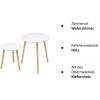 SONGMICS Miza 2X za dnevni prostor 45 x 50 x 45cm bela, LET07WN