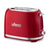 Ufesa Classic PinUp Rdeče-beli opekač kruha z dvema režama 850W Ufesa Classic PinUp Rdeče-beli opekač kruha z dvema režama 850W