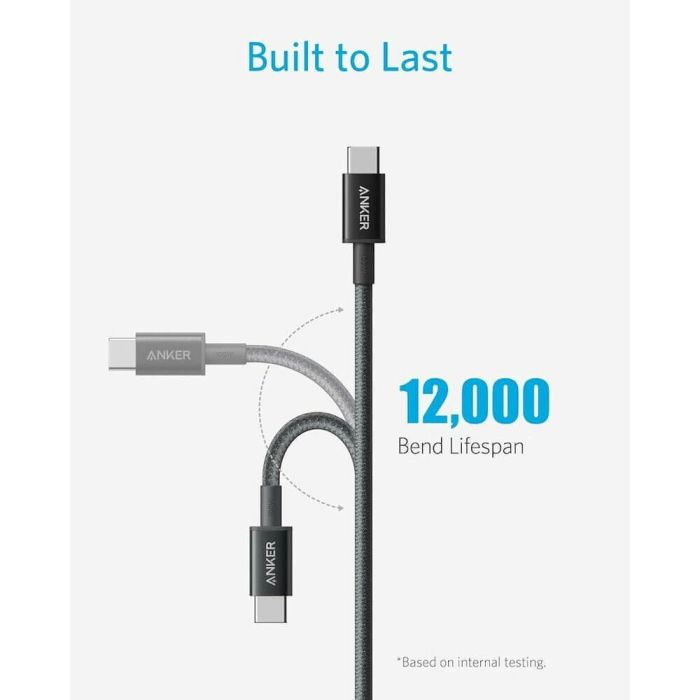 Anker 310 USB-C na USB-C kabel 240 W, 1,8m, črn Anker 310 USB-C na USB-C kabel 240 W, 1,8m, črn