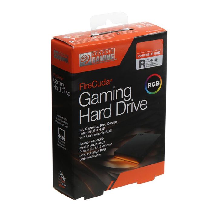 Seagate 2TB FireCuda Gaming USB 3.0 RGB zunanji HDD disk Seagate 2TB FireCuda Gaming USB 3.0 RGB zunanji HDD disk